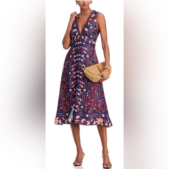 FARM Rio Dresses & Skirts - FARM Rio Boho Floral Scarf Midi Dress